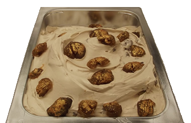 glace marron feuille or